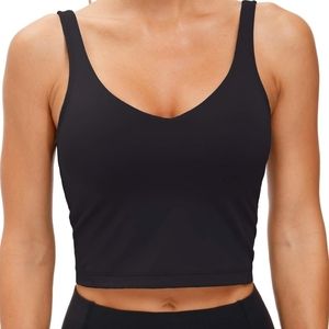 Workout Crop Top Built-in Bra Black Align M